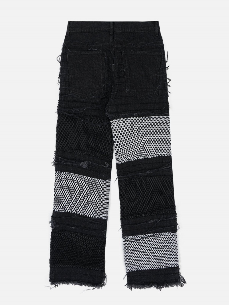 Noir  Jean Aelfric Eden Mesh Patchwork Distressed - IWE-2359743